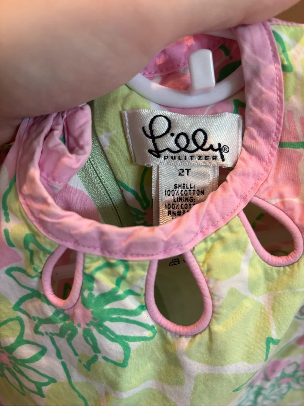Lilly Pulitzer Girls' Pink & Lime Floral Sleeveless Dress - Kids Accessories